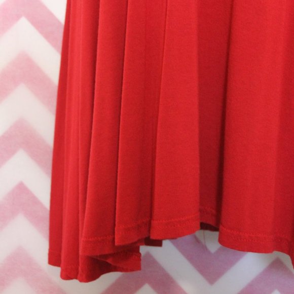 Cute Red Asymmetrical Dress Size M - Picture 4 of 5